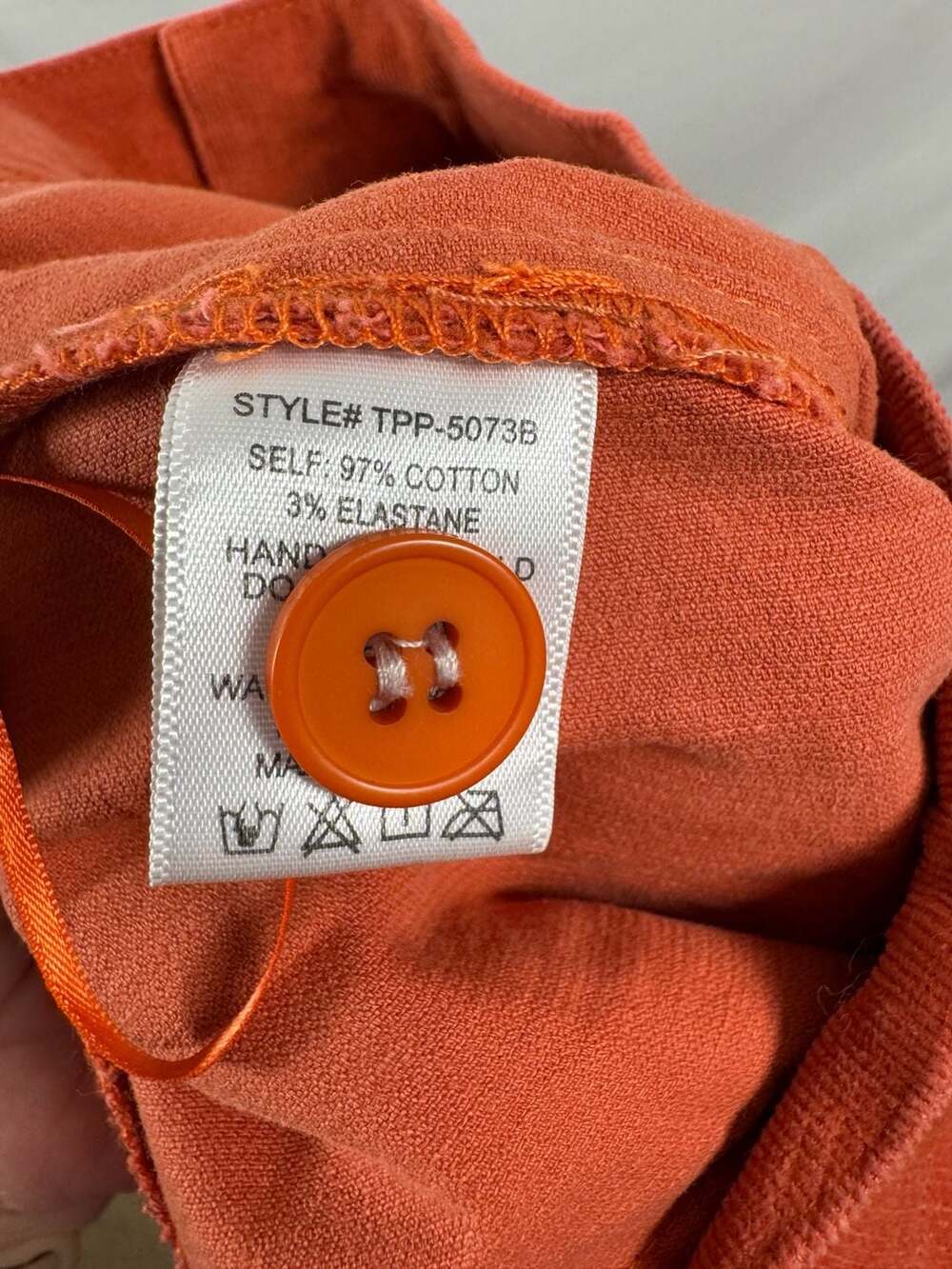 skylar+madison Rust Orange High-Rise Corduroy Wide-Leg Pants, Size Medium - Picture 10 of 10